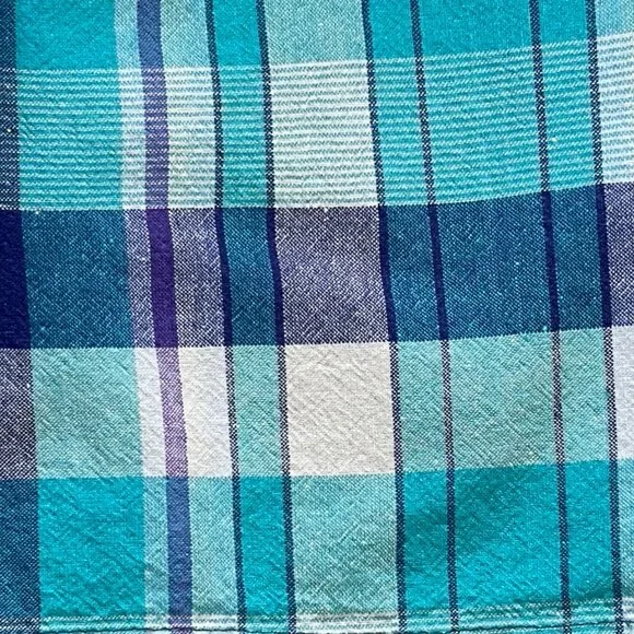 Vintage Plaid Cotton Shorts Womens Size XS 23-26" Waist 1980s High Waist Tartan - Picture 3 of 4